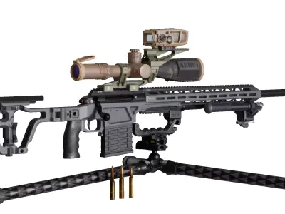 Victrix Scorpio V 338 Lapua Mag Low-poly 3D model
