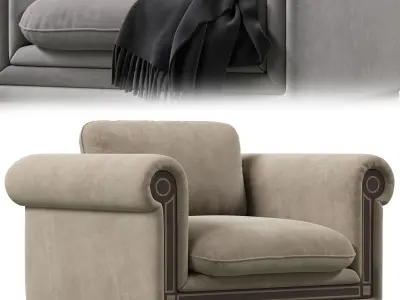 Armchair en arabe 3D model purchase
