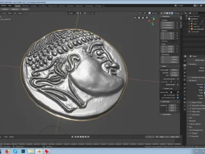 Celtic coin 2 3D print model