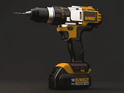 DeWalt Cordless Drill Machine Free 3D Set Up Free 3D model