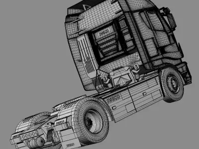 IVECO Stralis Hi-Way with 40ft Containers 3D model