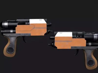 Blurrg-1120 Blaster Pistol Free low-poly 3D model