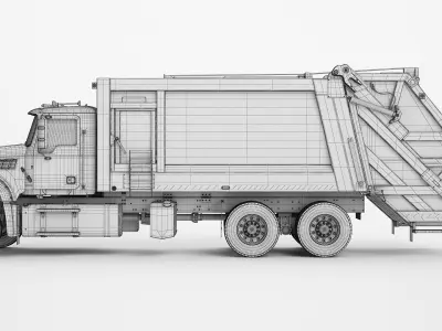 Garbage Truck Generic 02 3D model