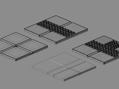 Heritage Transit Modular Subway Floor Kit Low-poly 3D model