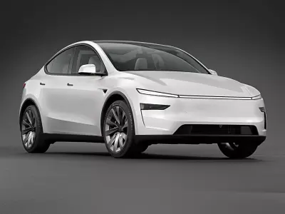 2025 Tesla Model Y Pearl White 3D model