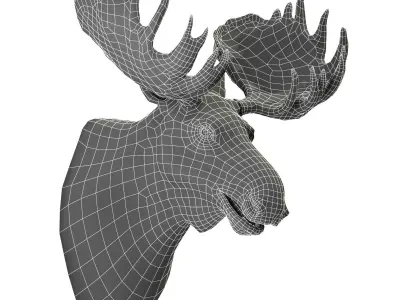 Elk Head 3D model