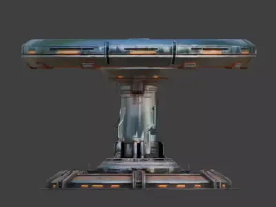 Sci-Fi Teleportation Platform 3D Model Low-poly 3D model