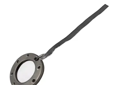 Aged Industrial Metal Shackle Chain Low-poly 3D model