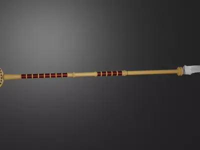 Double Sided Spear Low-poly 3D model