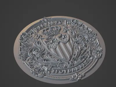 Sevilla Football Medallion 3D print model