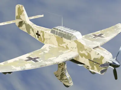Junkers Ju-87 Stuka Low-poly 3D model