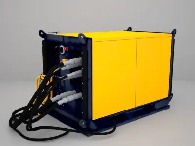 Atlas-Robbins electric generator with hoses 3D model