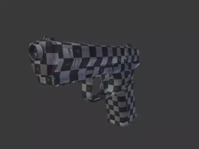 CanikTP9 checkered gun Low-poly 3D model