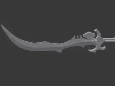  Warhammer Power Sword Low-poly 3D model