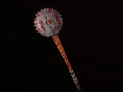 Sawblade Bat Low-poly 3D model