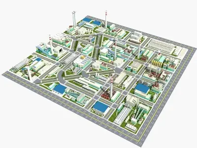 Thermal Power Plant 3D model purchase