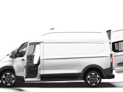 VW Transporter Van L2H2 HQ Interior 2025 3D model