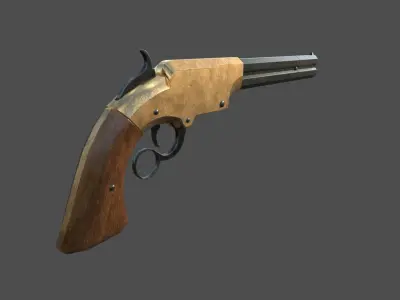 Volcanic Pistol VR AR low-poly 3D model Low-poly 3D model