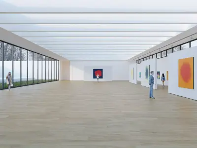 Art Museum Gallery Interior 35 Low-poly 3D model