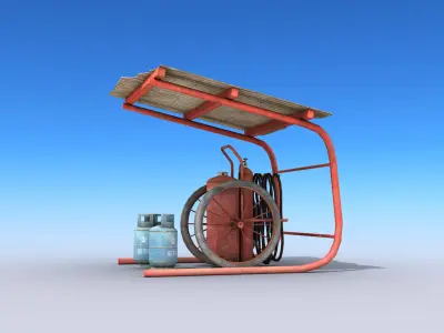 Fire Extinguisher Low-poly 3D model 20