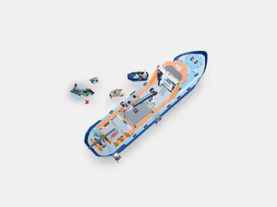 LEGO City Arctic explorer ship 60368 3D model