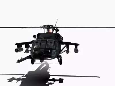 MH 60L BLACK  HAWK Low-poly 3D model