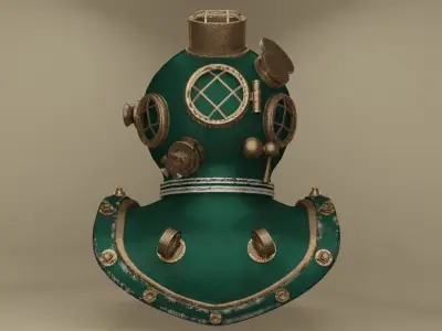 Diving Helmet 3D model get