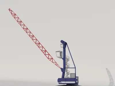 Dock Crane Low-poly 3D model buy