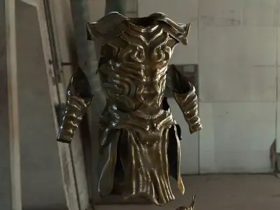 Bronze fantasy armor 3D model