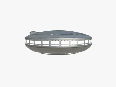 Alien Spaceship UFO A01 Steel - Sci Fi Spacecraft Design Low-poly 3D model
