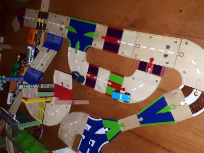BigJigs wooden roadway pieces Free 3D print model