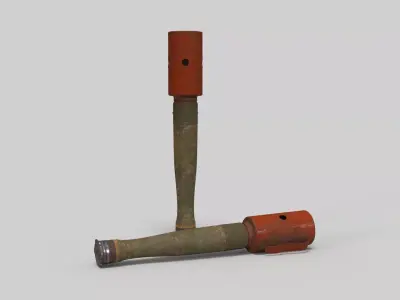  German 1916 Inert Training Stick Grenade  3D model