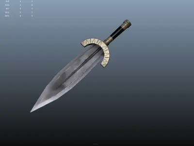 Sword pair of swords Low-poly 3D model purchase