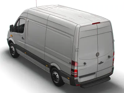 Mercedes Benz Sprinter Van L2H2 2008 3D model