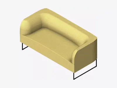 Furniture - Sofa - Contemporary - Line Low-poly 3D model