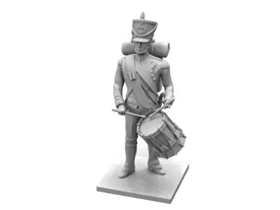 French Artillery Drummer 1809 3D print model