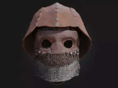 Samurai Helm  Warlord Elegance Forged in Steel 3D model