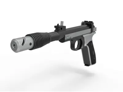 Blaster pistol Defender 5 from Star Wars The Rise of Skywalker 3D model