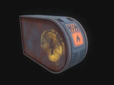 3D Air Conditioner Low-poly 3D model