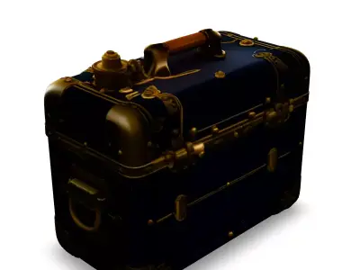 Steampunk Treasure Chest 3D Model Low-poly 3D model