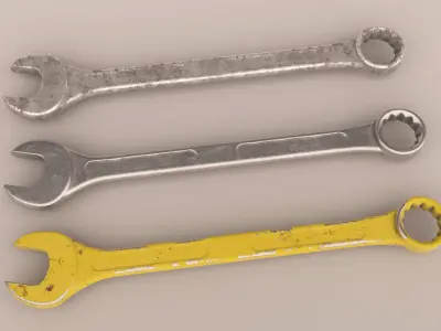 Wrench KEY 2 Low-poly 3D model