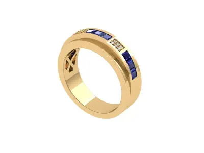 Solitaire Engagement Ring 3D print model 73