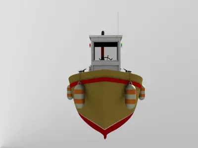 River vessel Low-poly 3D model