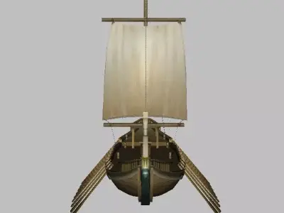 Boat Model viking ship - viking ship 3D model