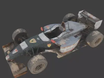Golden Imperial Sport Coupe 3D Model Low-poly 3D model