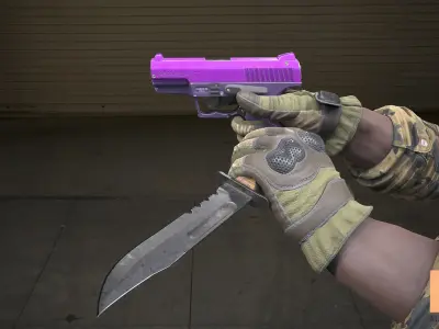 FPS Animations Pistol And Knife Low-poly 3D model