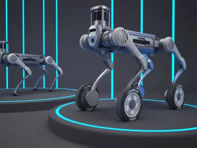 Smart robotic dog 3D model