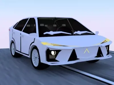Aa 05 QR SUV Concept Low-poly 3D model