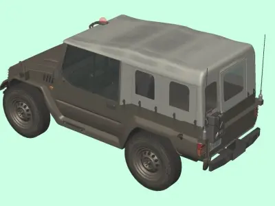 JGSDF Type-73 pickup truck early model single side update 3D model