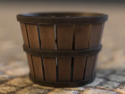 Low-poly  bucket Low-poly 3D model